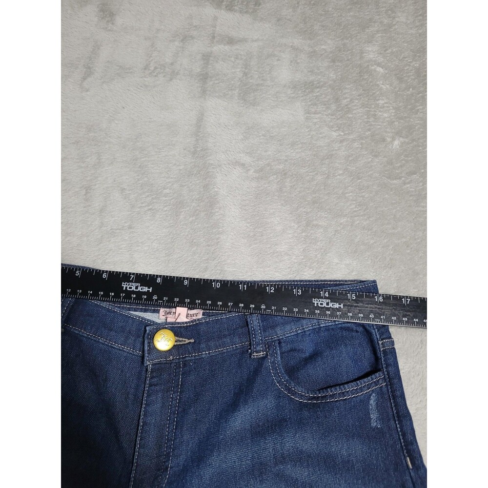 Juicy Couture Jegging Jeans Womens 12 Blue Med Wash Stretch Distressed - Picture 7 of 15